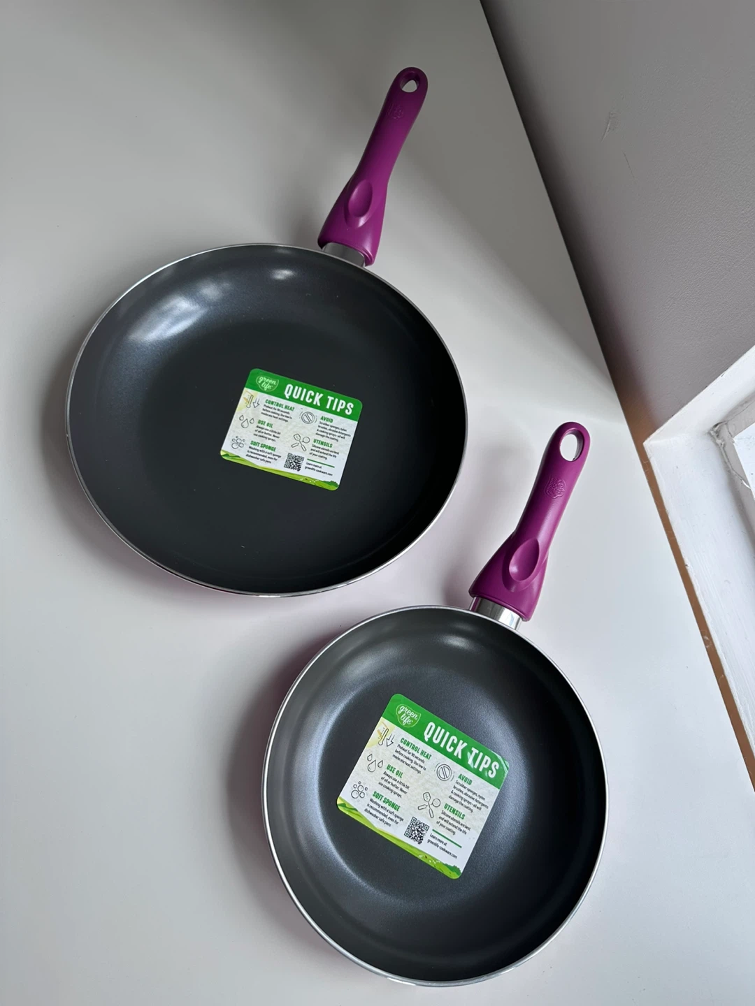 GreenLife 8" + 10" Frypan Set - Purple - photo 3