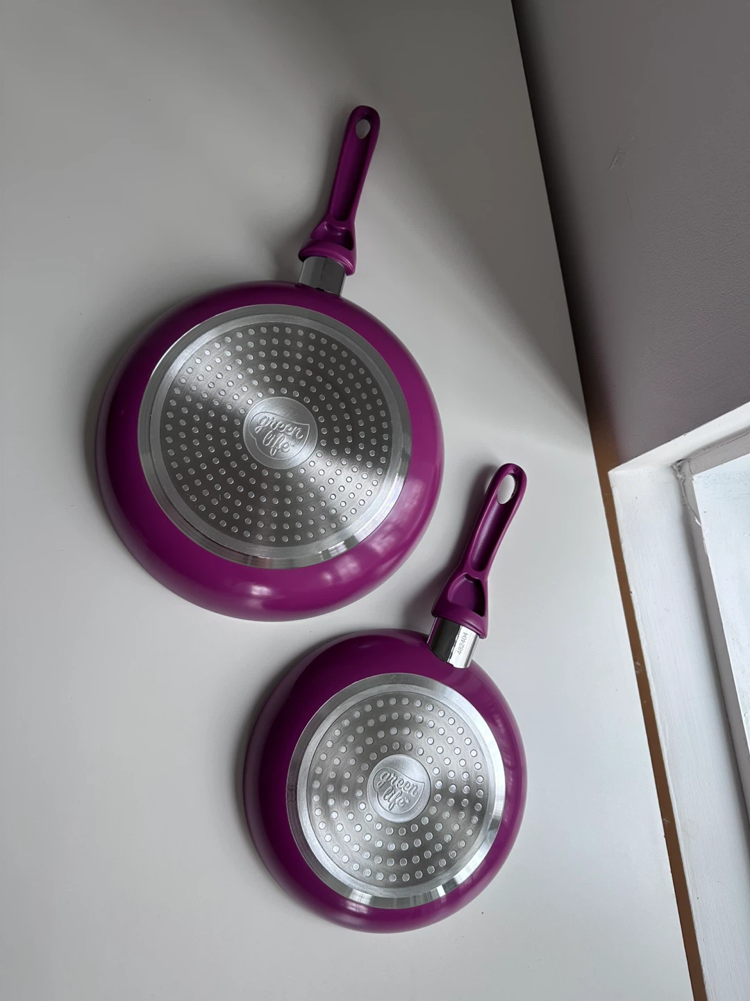 GreenLife 8" + 10" Frypan Set - Purple - photo 4