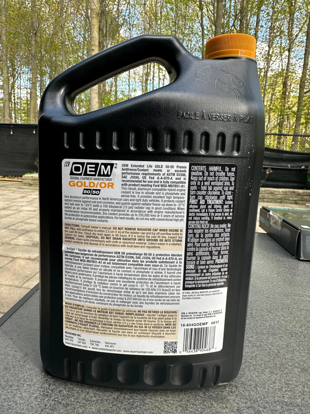 OEM Gold/OR Antifreeze/Coolant - 3.78 L - photo 2