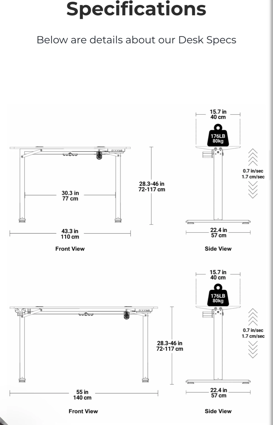 MotionGrey Ergo2 Adjustable Height Standing Desk - photo 5