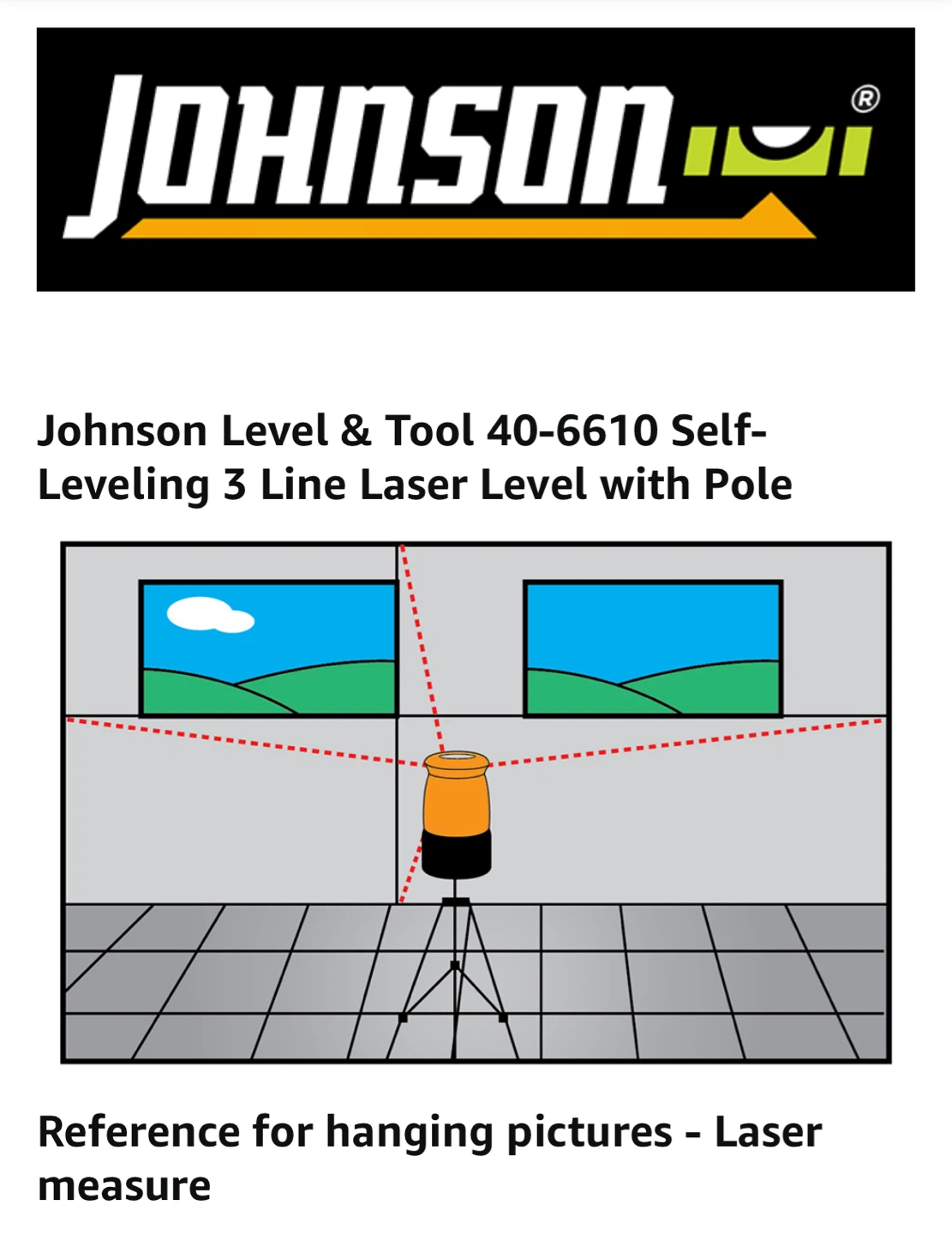 Johnson Level & Self Levelling 3 line laser - photo 4