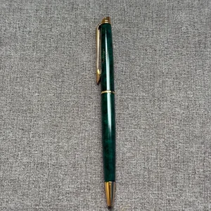 Vintage Waterman Hemisphere Ballpoint Pen in Marble Green