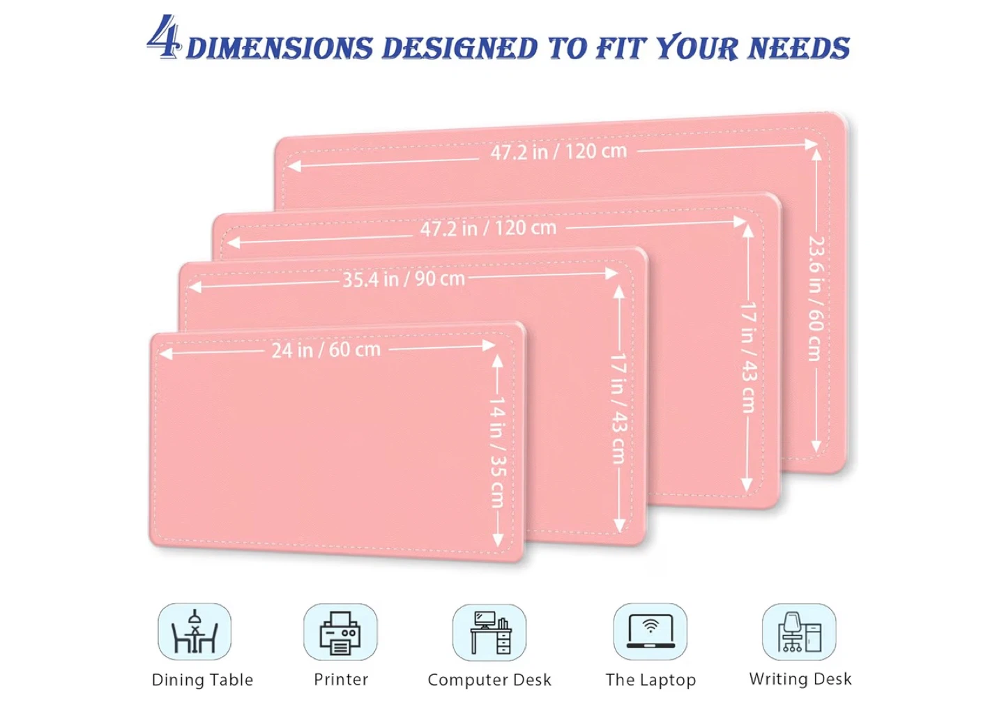 Pink Desk Mat - Large Gaming Mouse Pad - photo 2