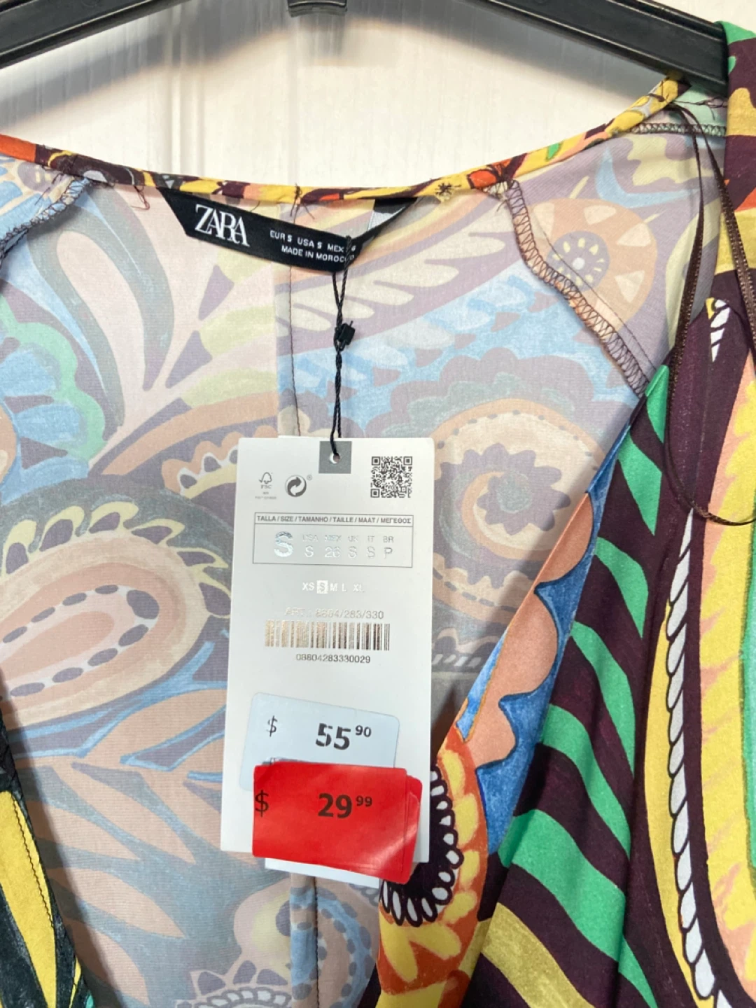 ZARA Printed Wrap Blouse - photo 2