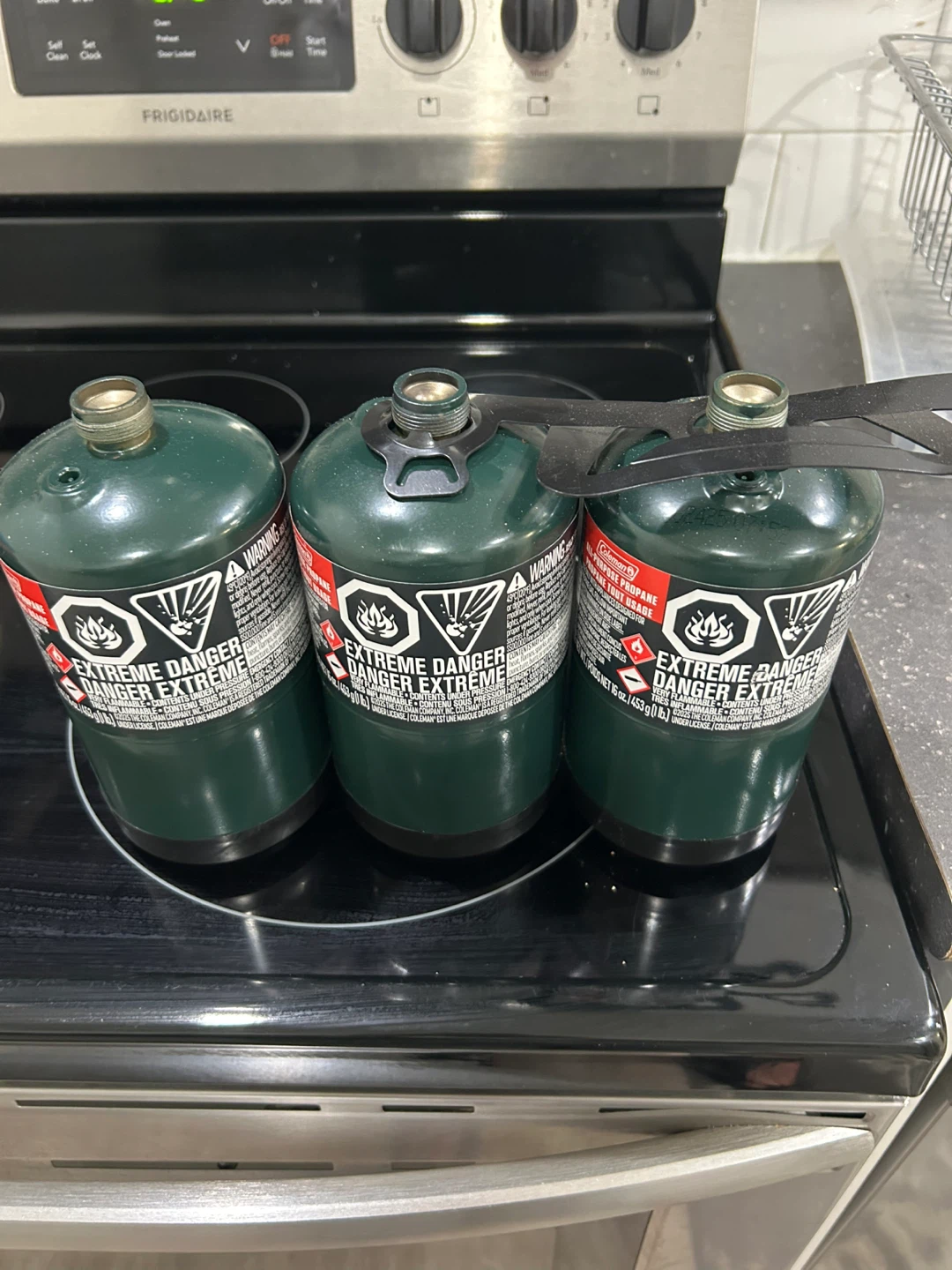 Black Portable Propane Grill with 3 Propane Canisters - photo 4