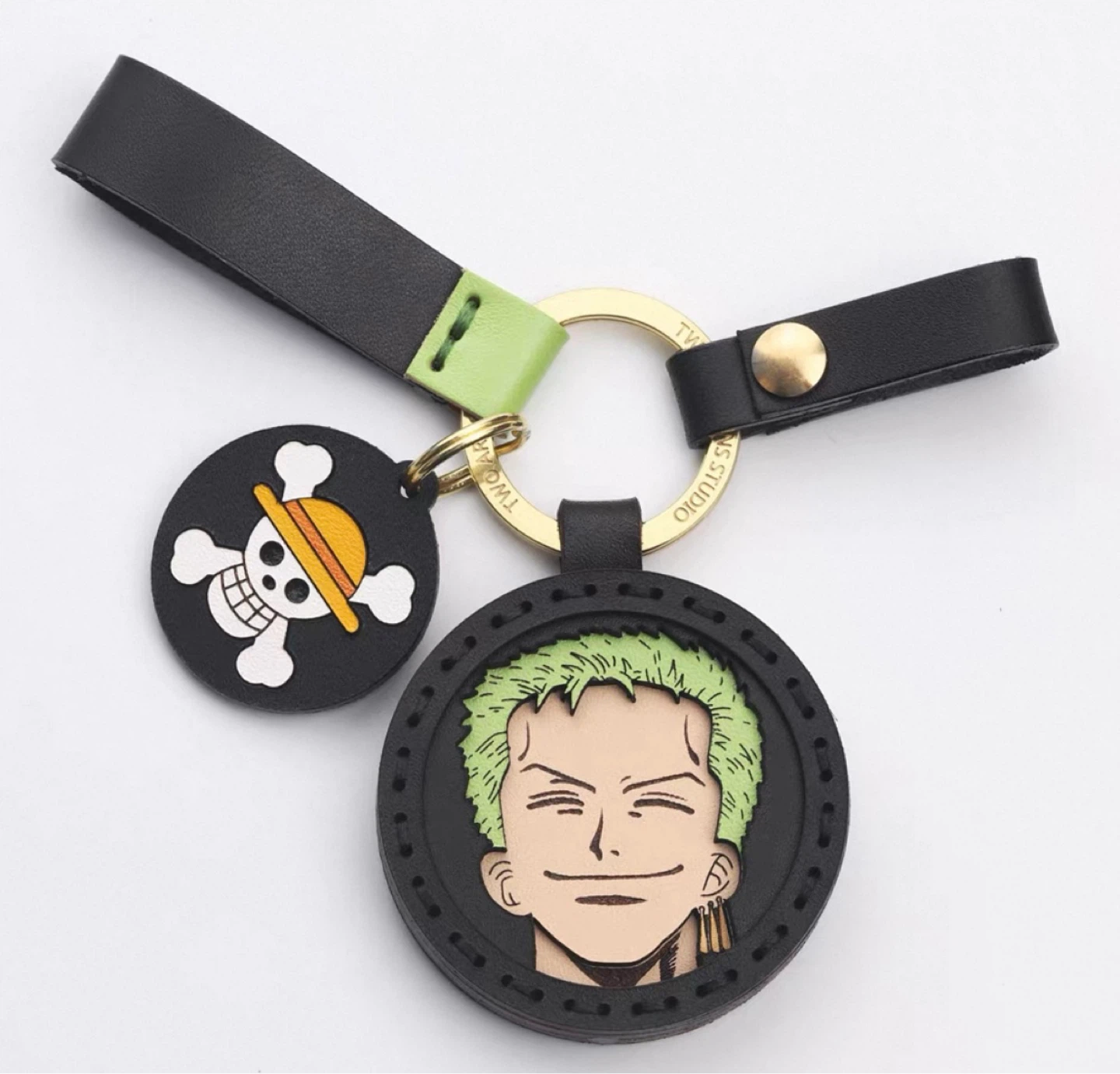 One Piece Zoro Leather Keychain
