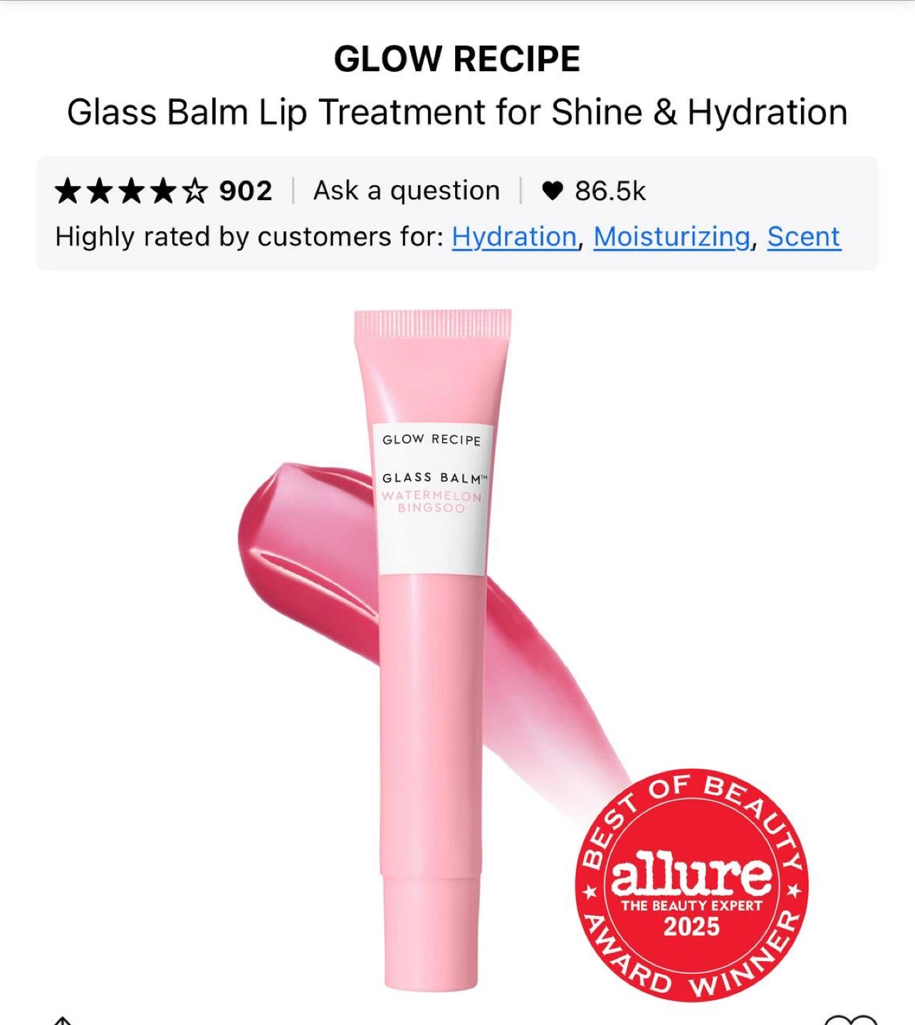 Glow Recipe Glass Balm Lip, Watermelon - photo 4