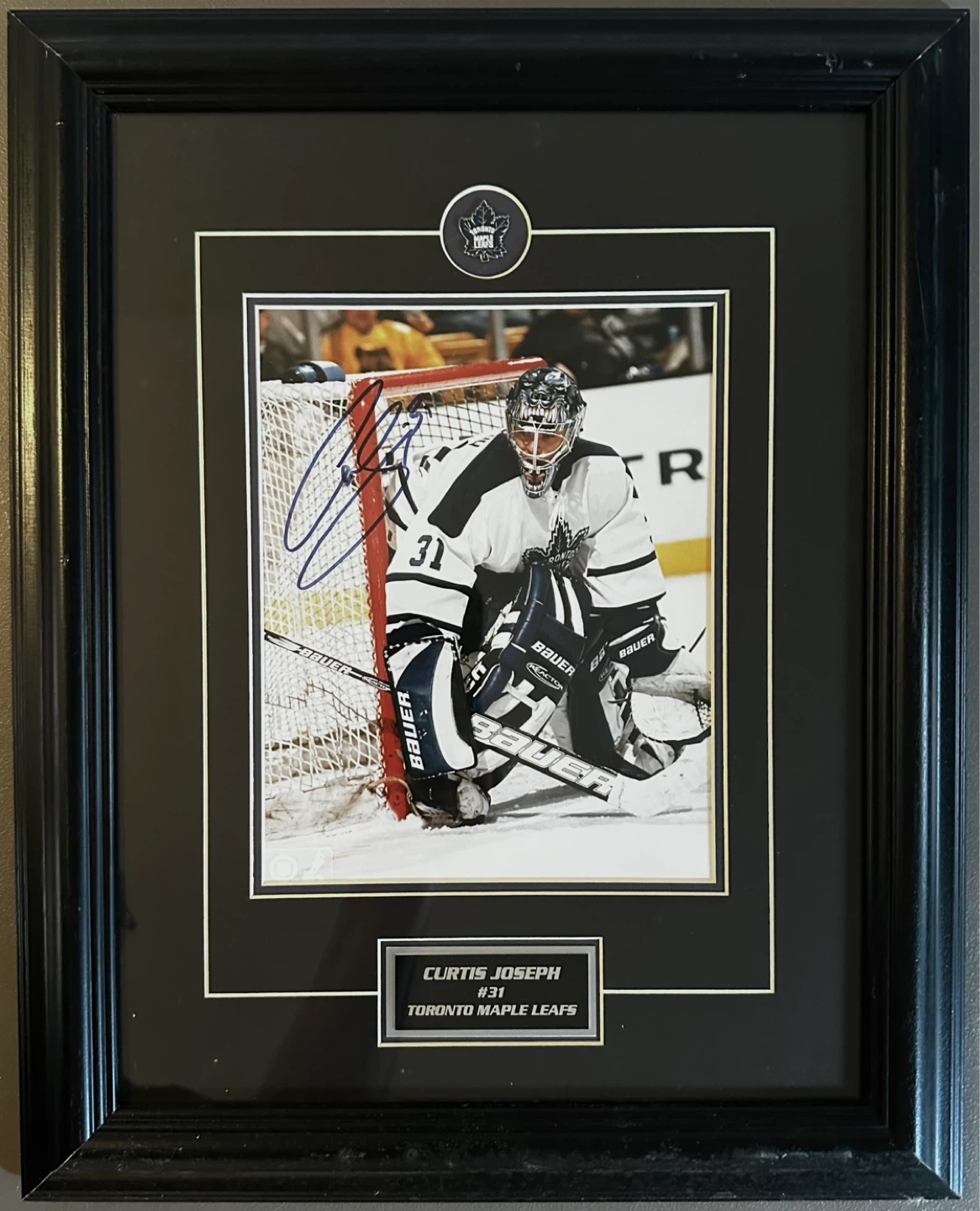 Framed Curtis Joseph #31 Toronto Maple Leafs Autographed Photo