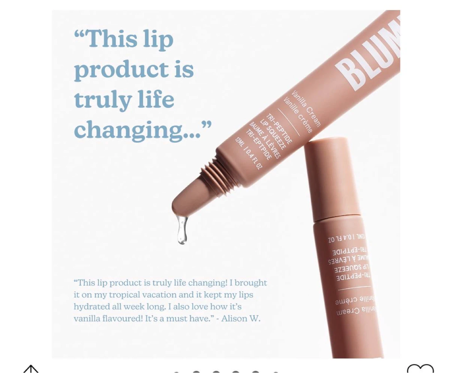 BLUME Superbalm Tripeptide-1 Hydrating Lip Balm Vanilla Cream - photo 5