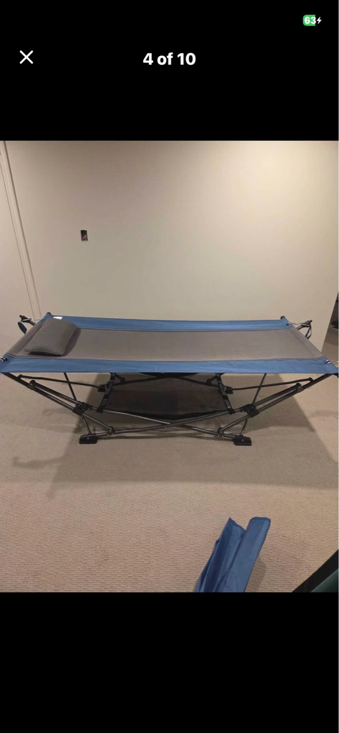 Portable Camping Cot with Pillow (2)