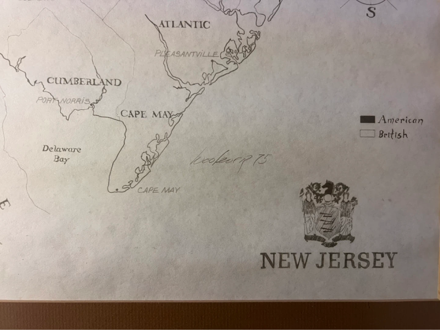 Bicentennial Map of New Jersey Framed Print - photo 4