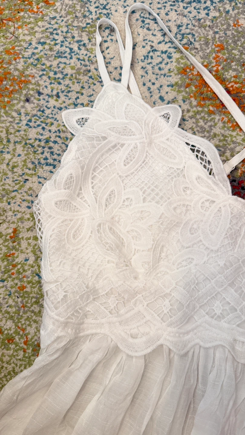 New White Lace Tank Top size M - photo 2