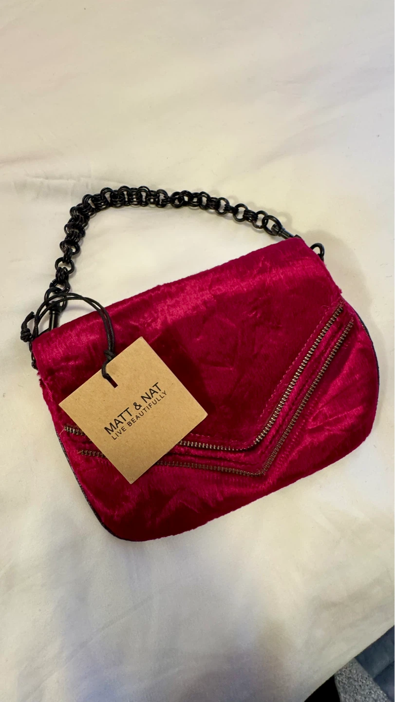 Matt & Nat Hendrix Velvet Handbag - Red