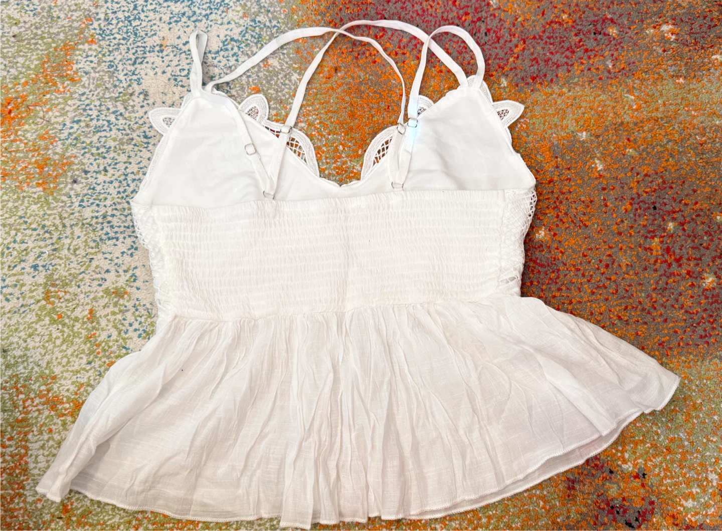New White Lace Tank Top size M - photo 4