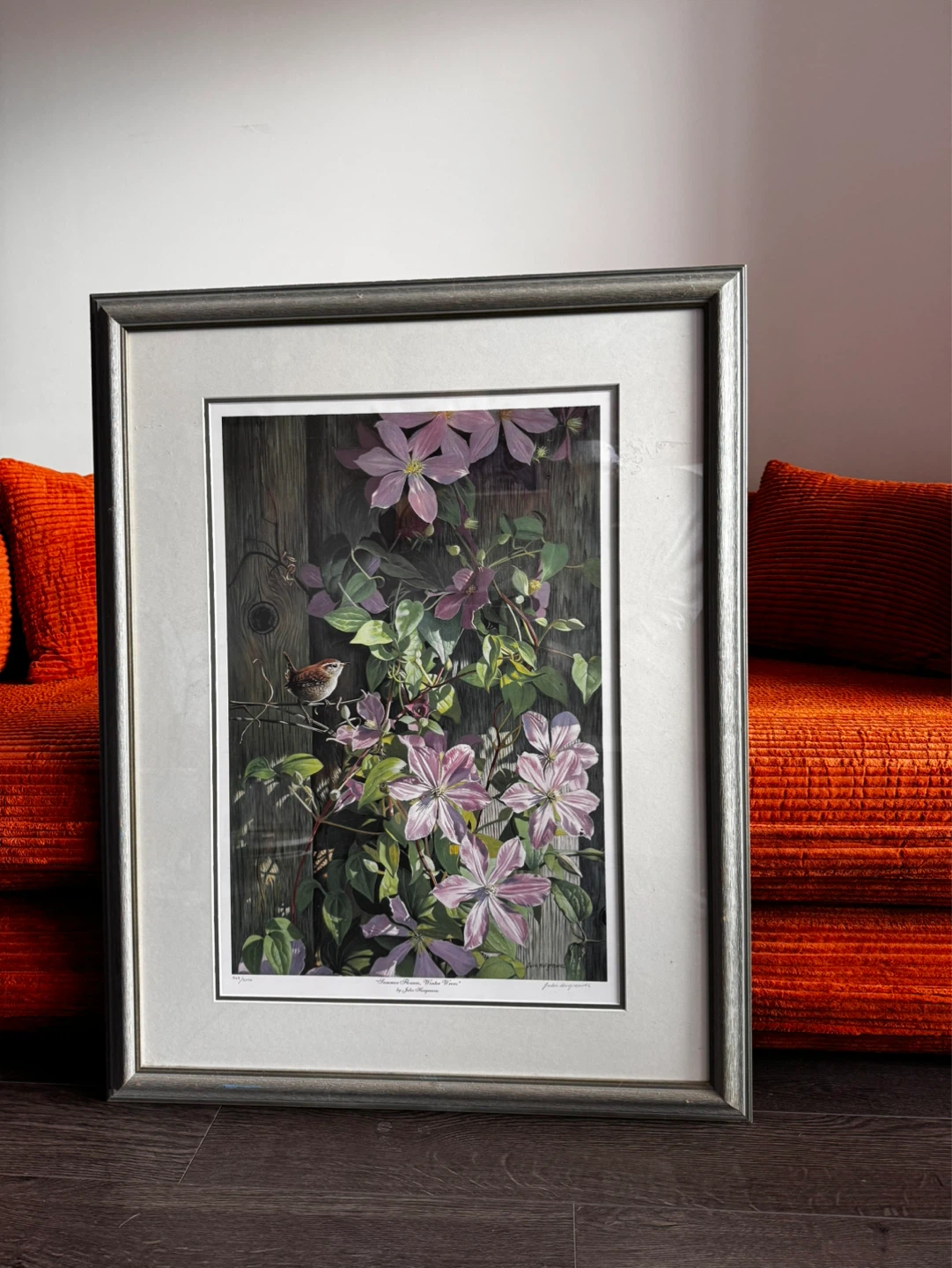Summer Flowers, Winter Wrens Art Print by Julia Hargreaves