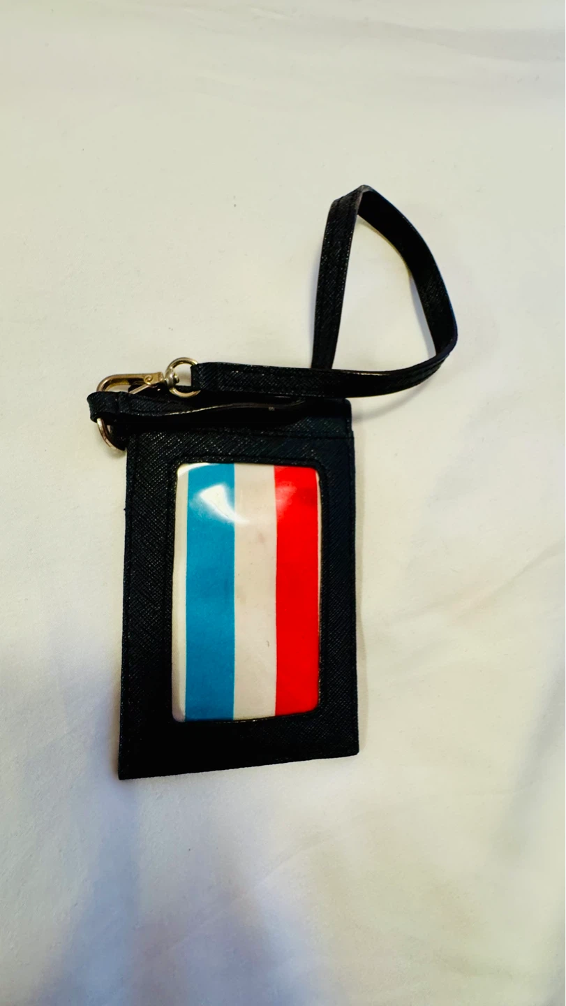 Kate Spade Black Leather Card Holder with Lanyard - photo 2