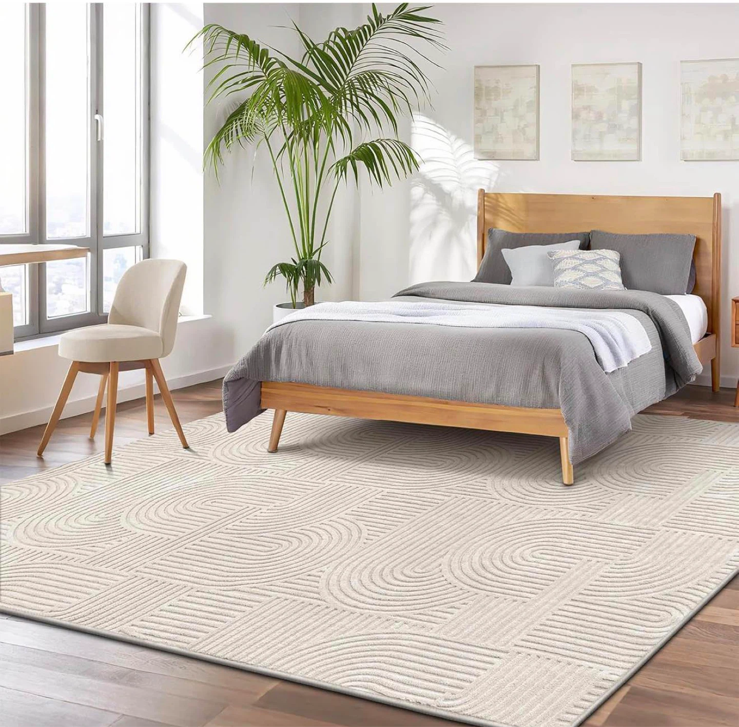 Cream Geometric Arch Area Rug - photo 2
