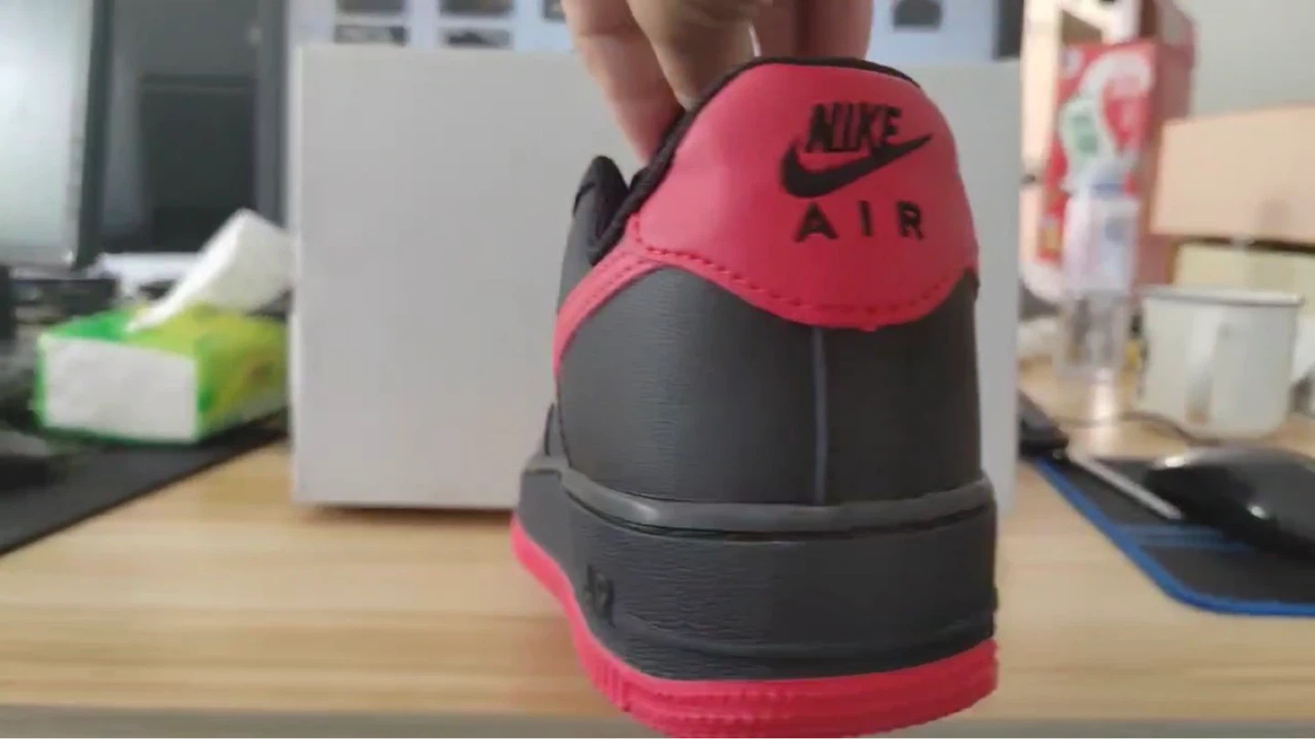 Nike Air Force 1 Low Sneakers - Black and Red - photo 2