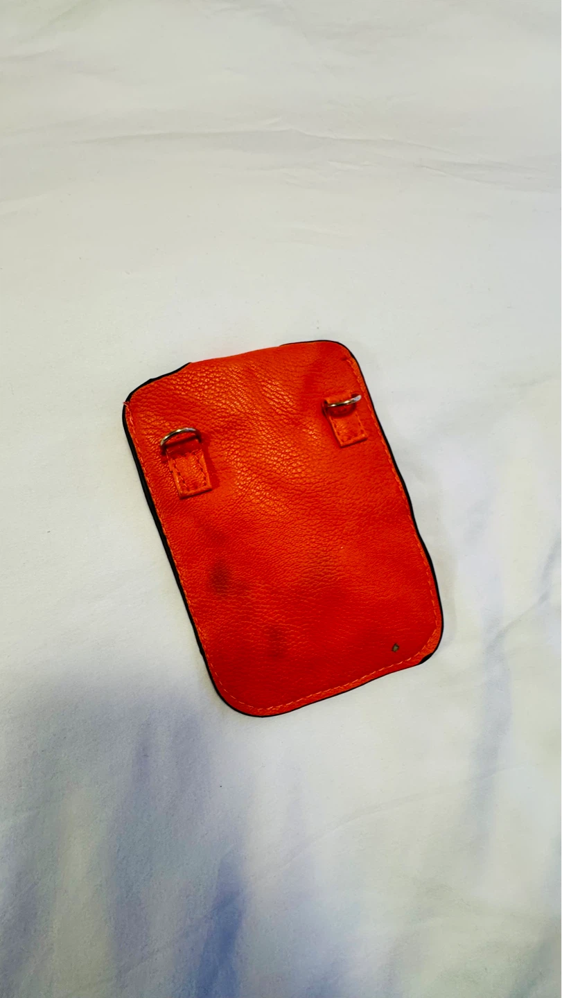 Orange Card Holder with Rose Design - photo 2