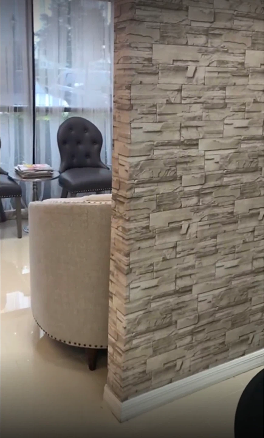 3 different Brick pattern wallpaper rolls