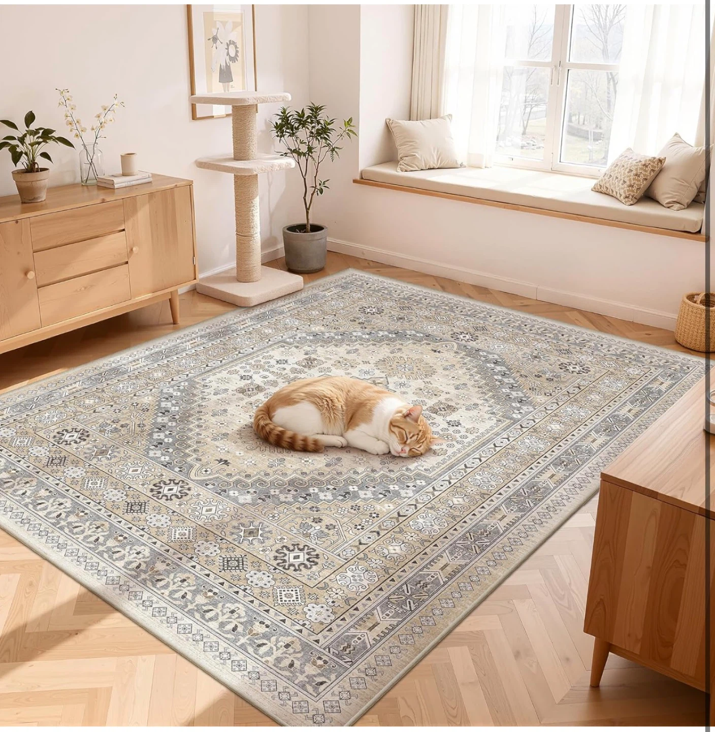 Machine Washable Area Rug 6' x 9'