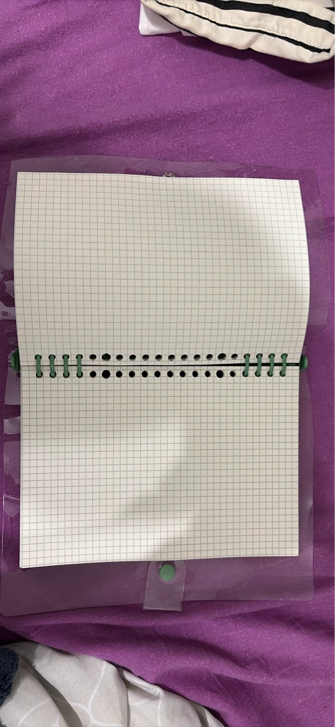 Clear Binder with Grid Paper Notebook - photo 2