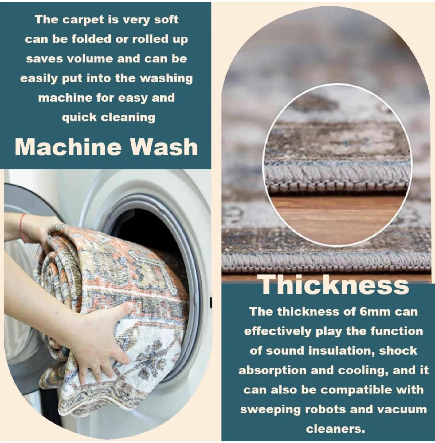 CHAMPLANT Machine Washable Area Rug - photo 4
