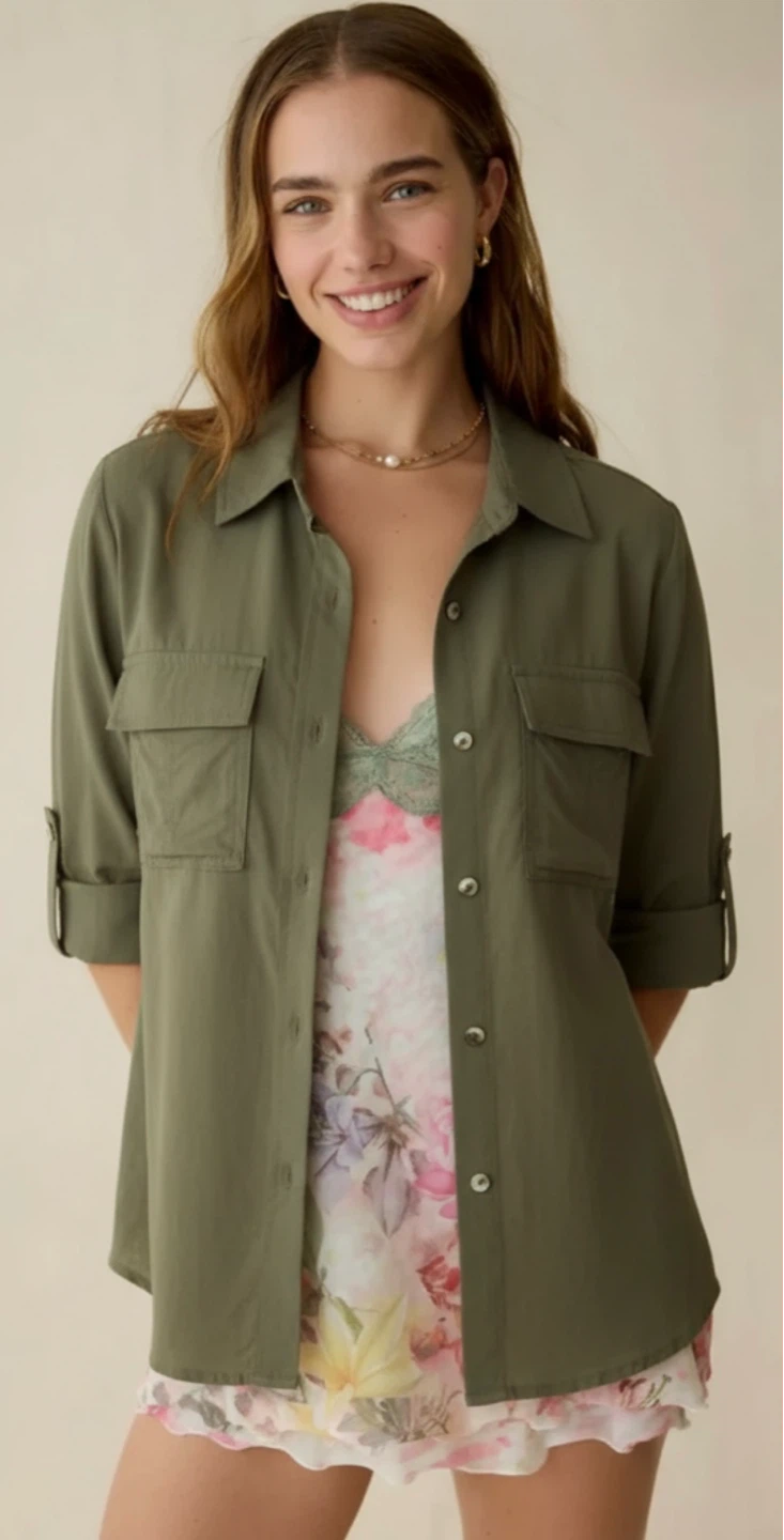 A New Day green  Utility Shirt XS