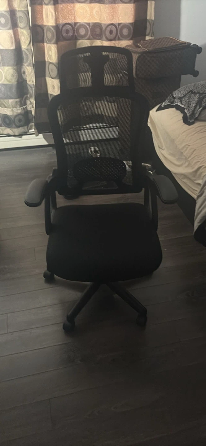 Black Mesh Office Chair with Headrest