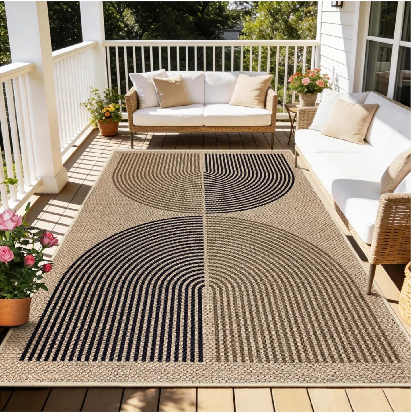 Modern Geometric Area Rug - 5x7 ft - photo 2