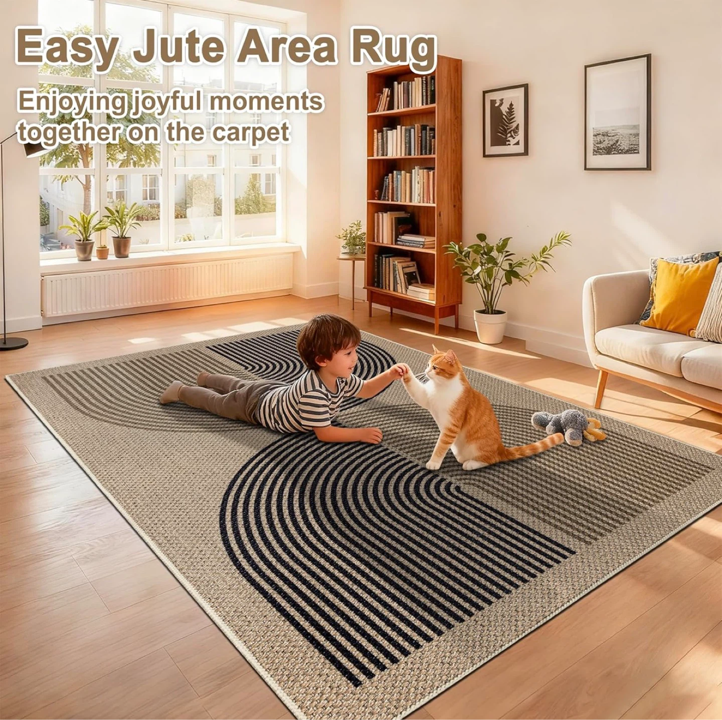 Modern Geometric Area Rug - 5x7 ft