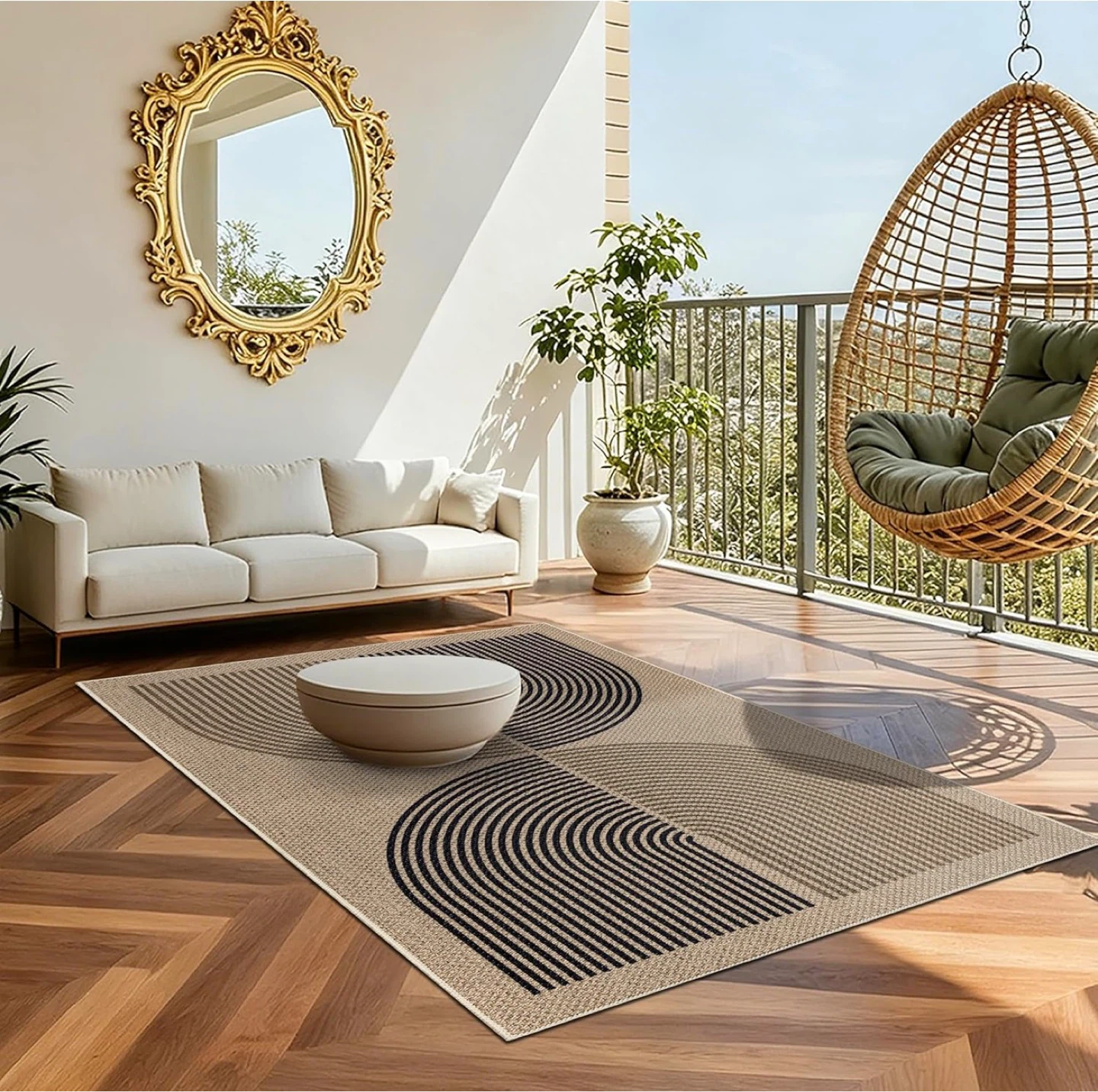 Modern Geometric Area Rug - 5x7 ft - photo 5