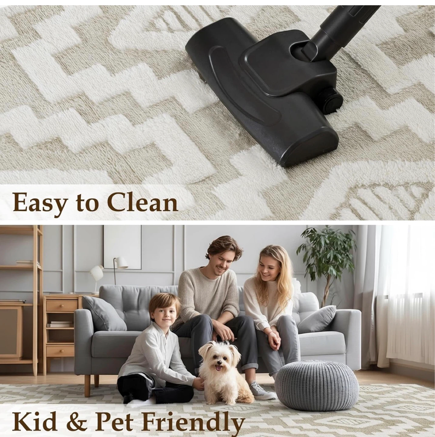 Geometric Pattern Area Rug - 0.6 inch Pile Height - photo 5