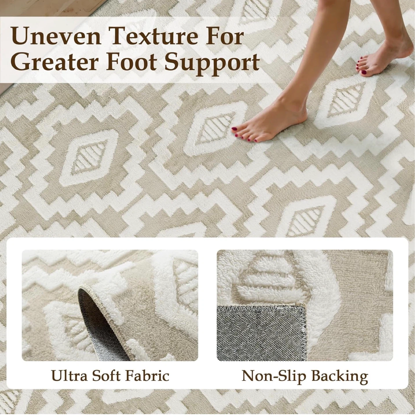 Geometric Pattern Area Rug - 0.6 inch Pile Height - photo 3