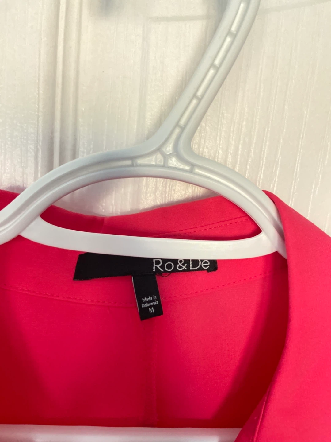 Ro & De Pink Long Sleeve Button-Up Shirt - Size M - photo 2
