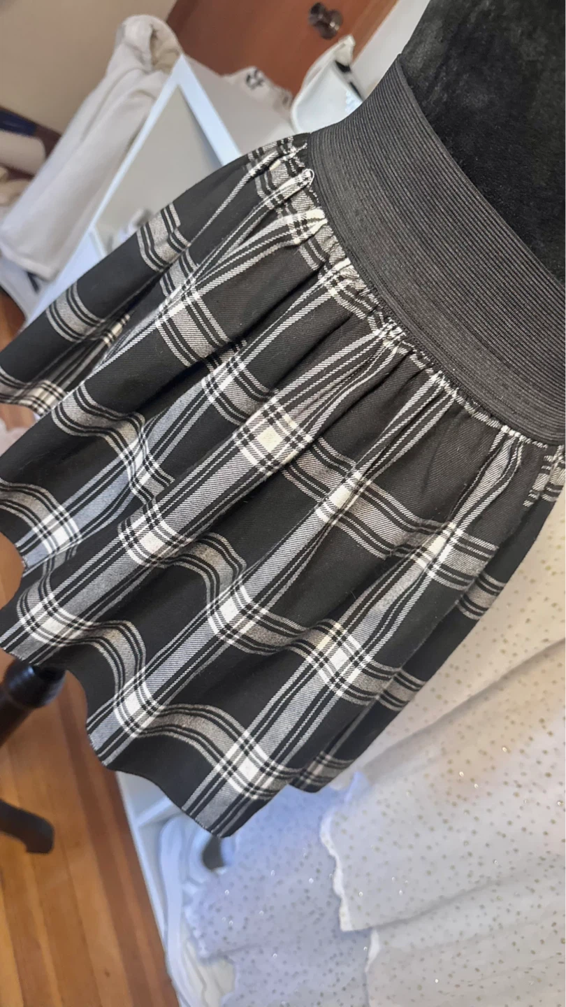 Black Plaid Pleated Mini Skirt - photo 3