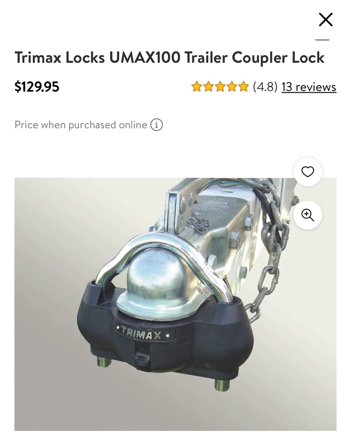 Tri-Max Universe Trailer Lock - UMax100 - photo 2