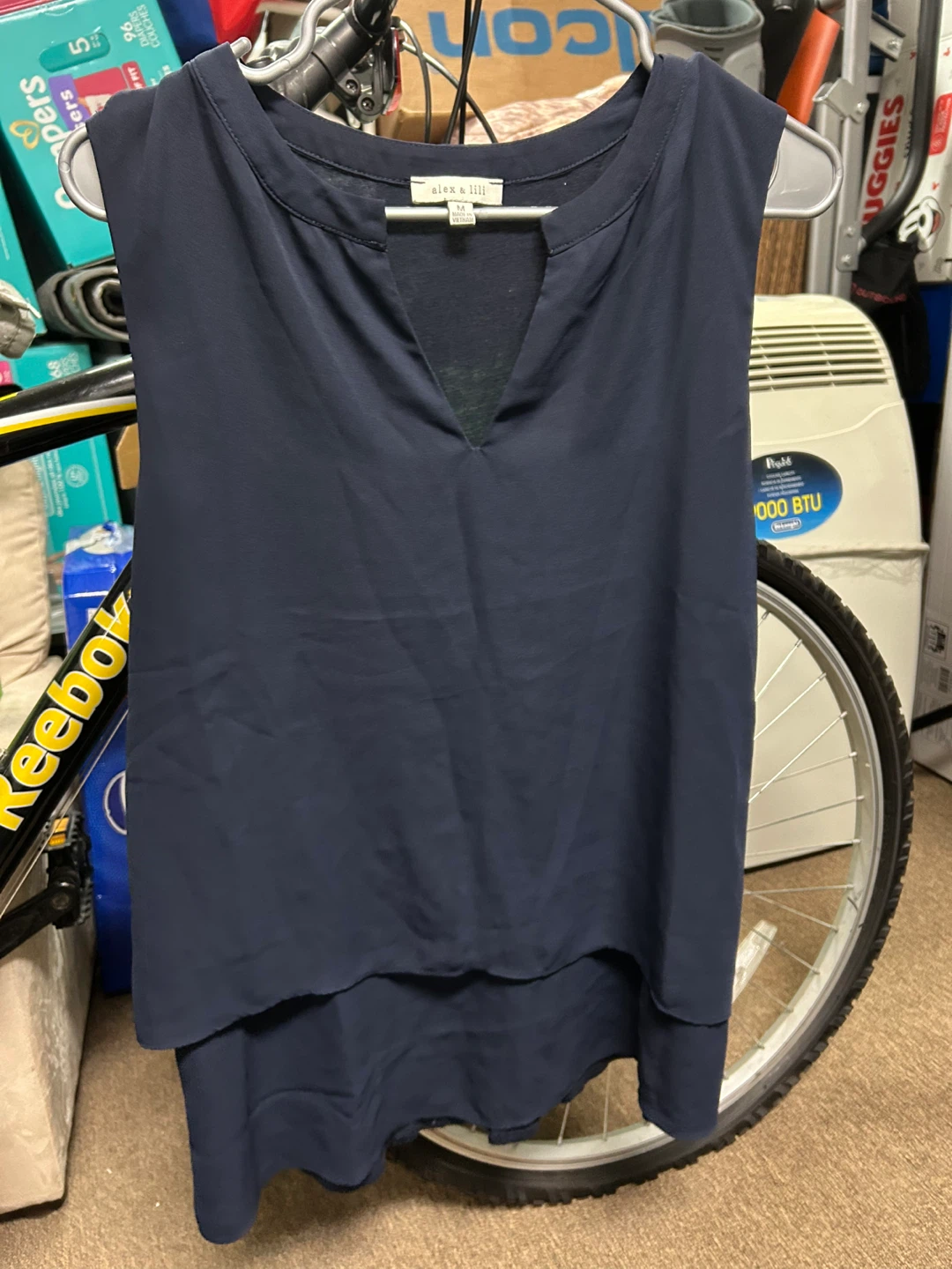 Alex & Lili Navy Blue Sleeveless Top