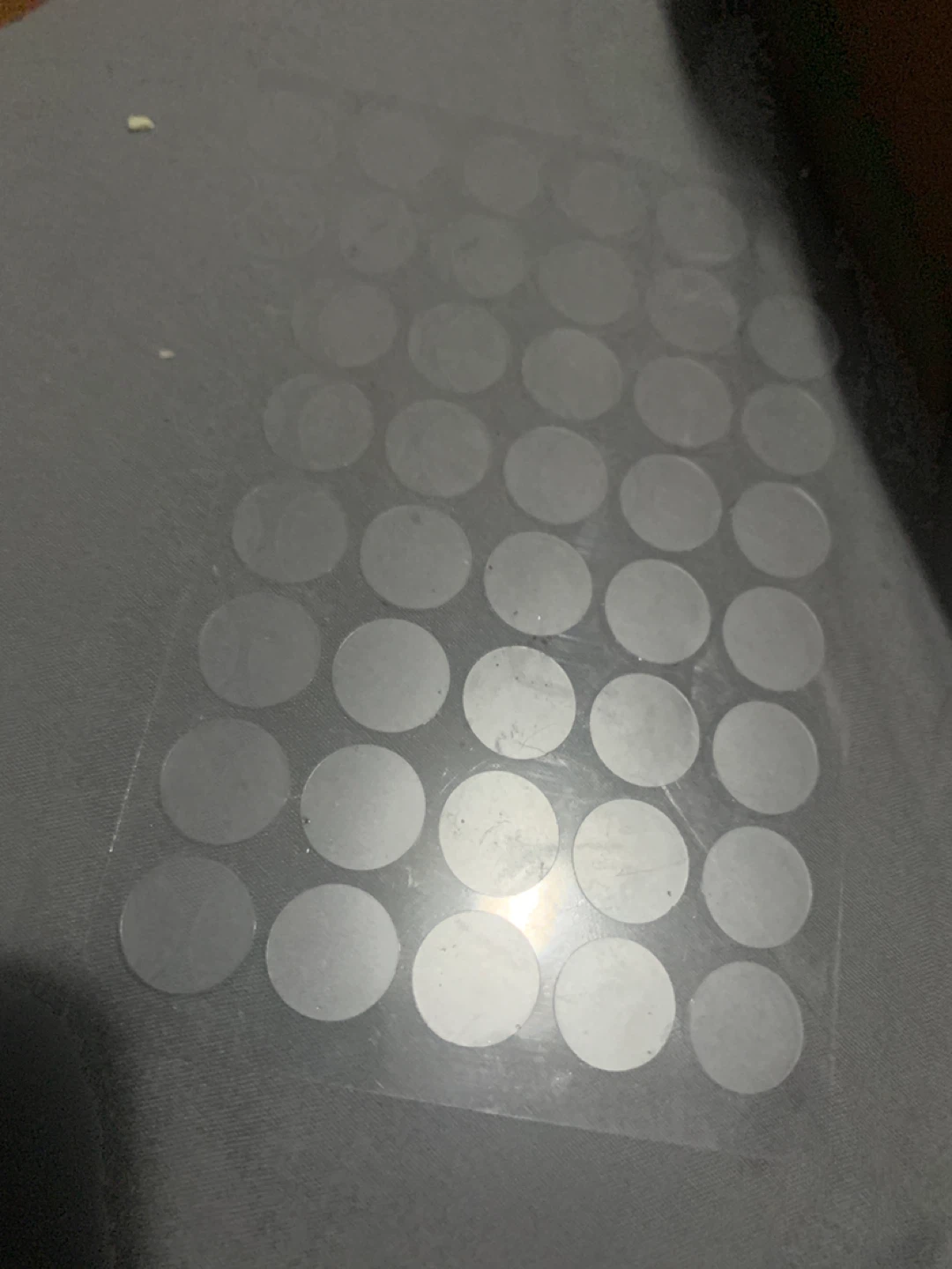 Sheet of Round Silver Stickers