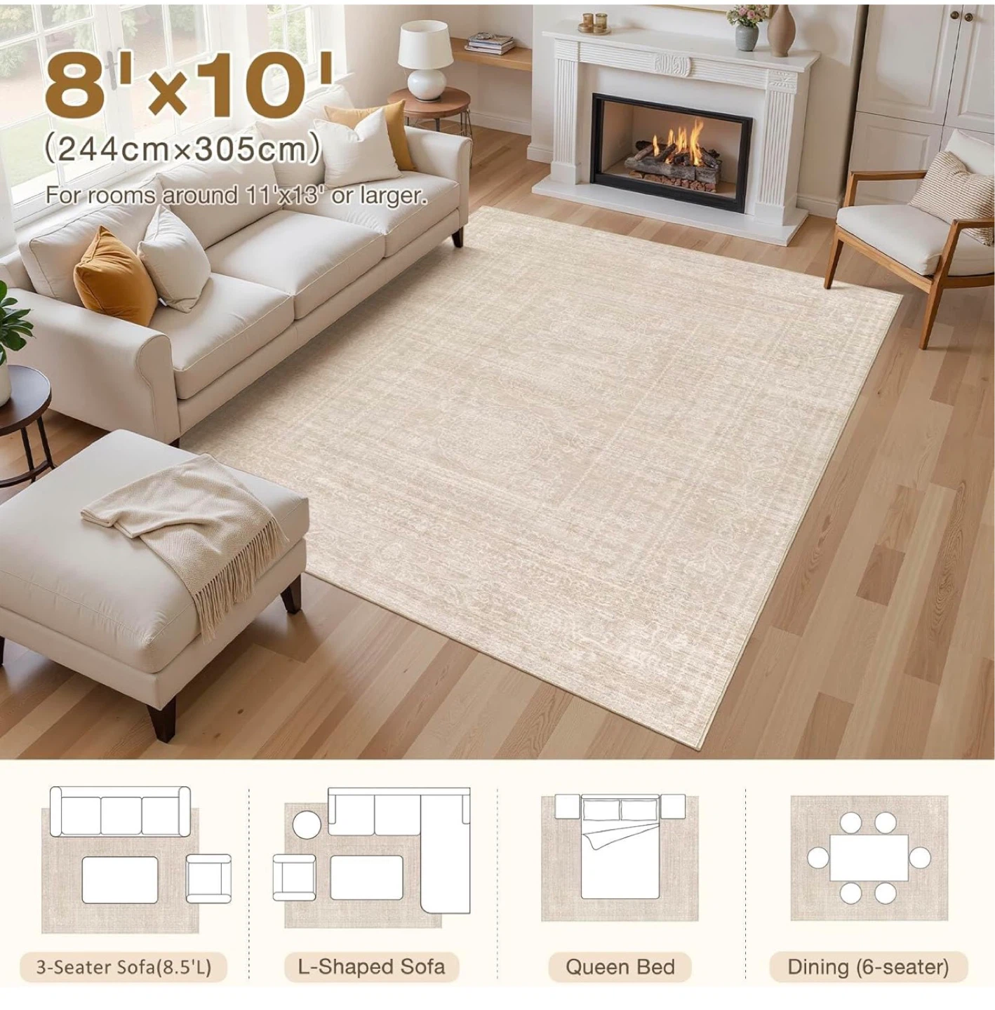 8' x 10' Area Rug - Neutral Tone - photo 5