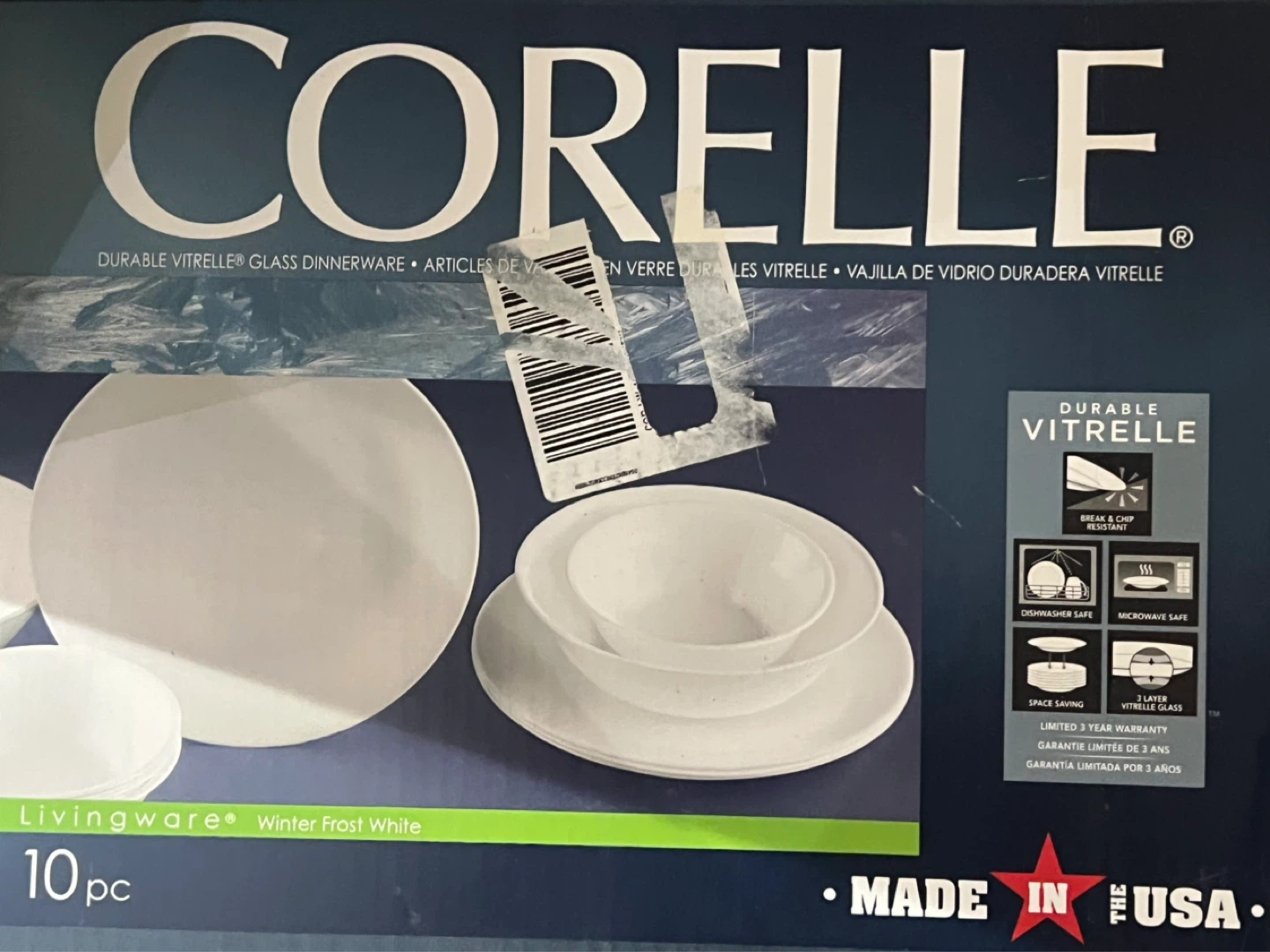 Corelle Livingware Winter Frost White 10-Piece Dinnerware Set - photo 2