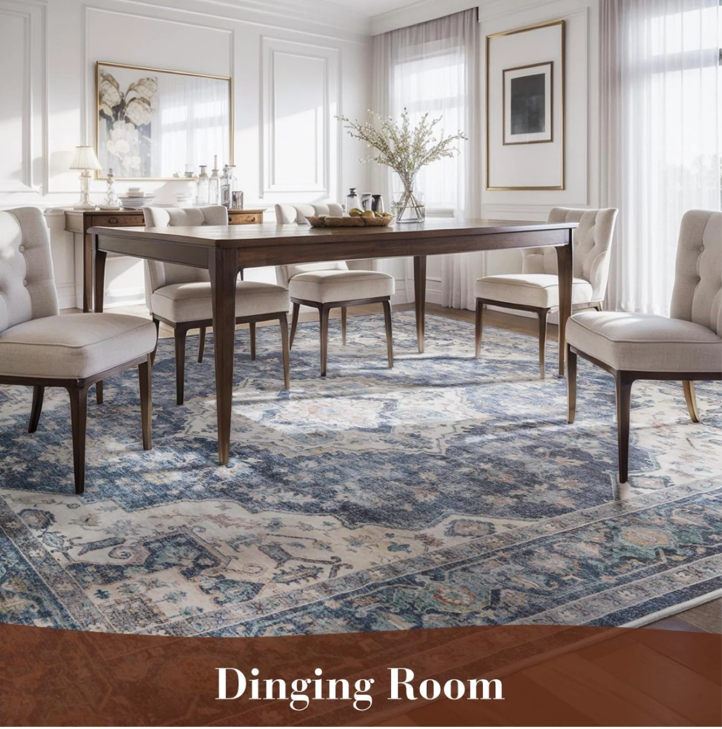 6ft x 9ft Machine Washable Area Rug - photo 4