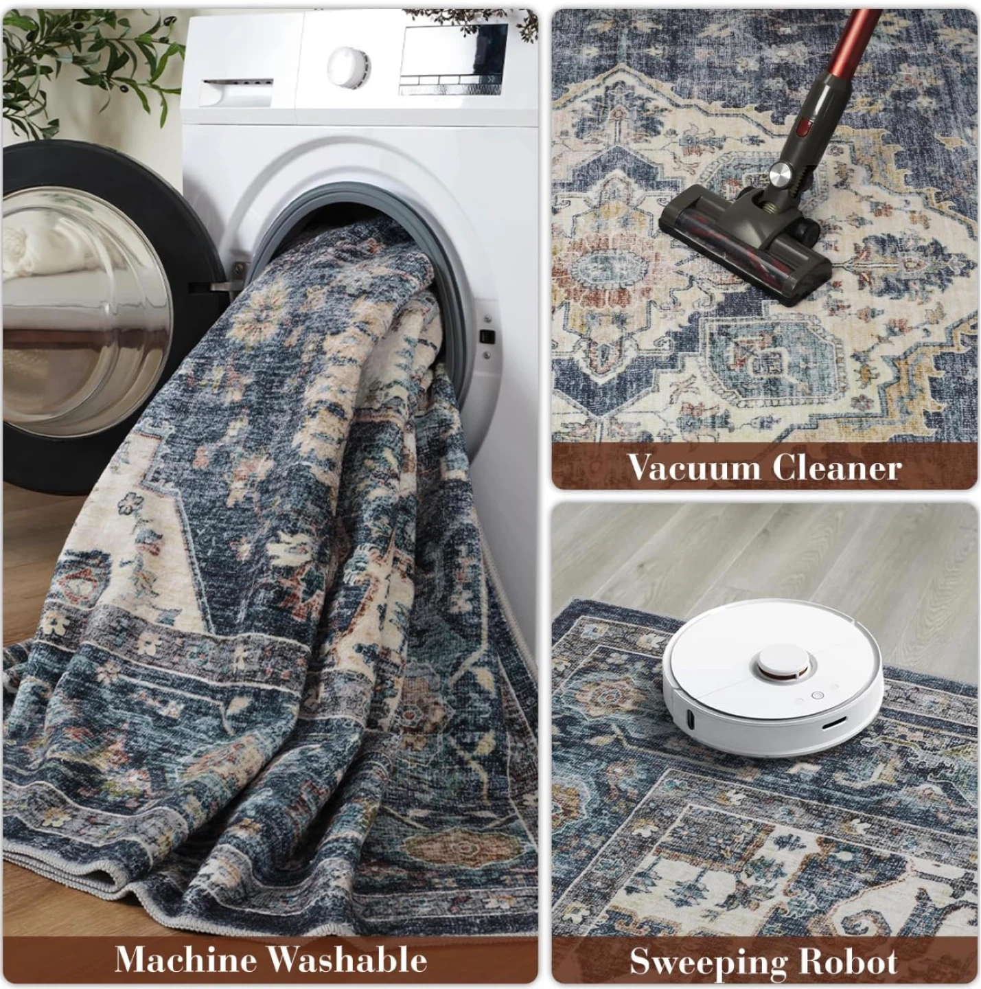 6ft x 9ft Machine Washable Area Rug - photo 5