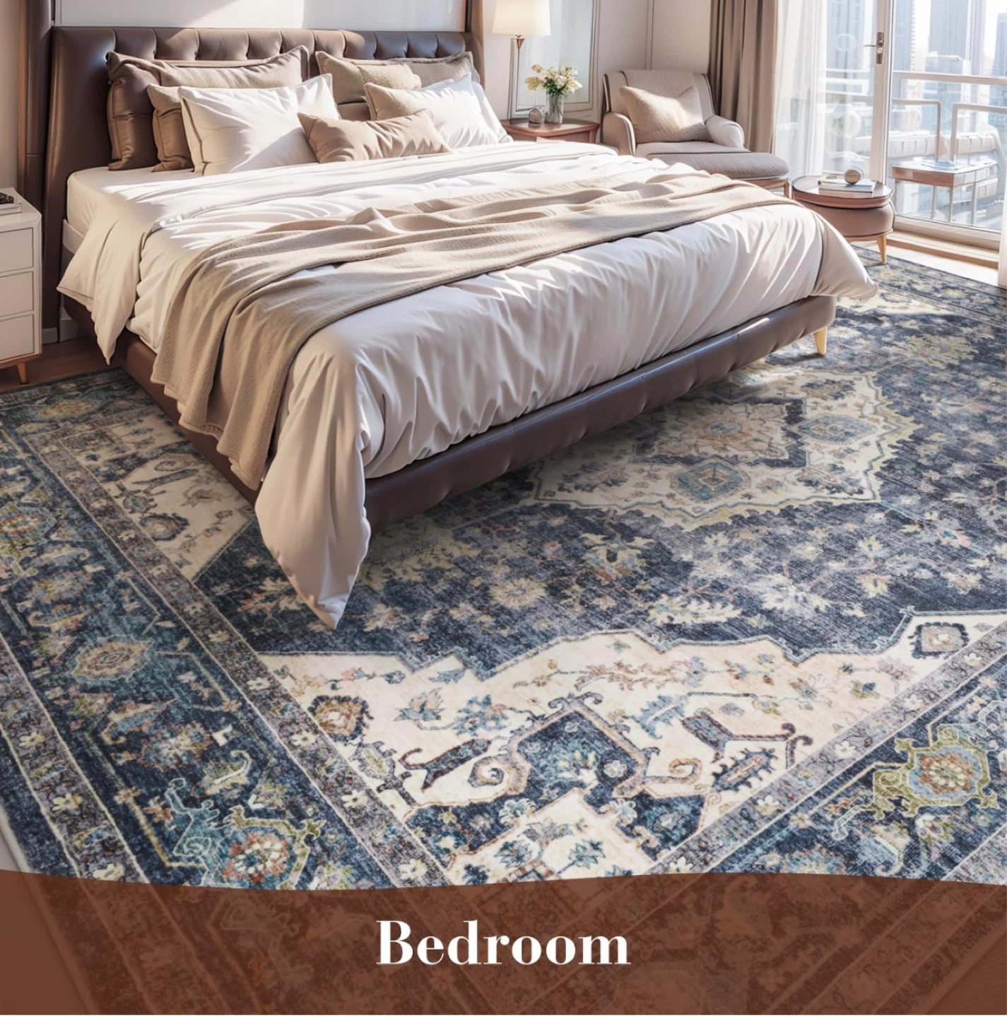 6ft x 9ft Machine Washable Area Rug - photo 3