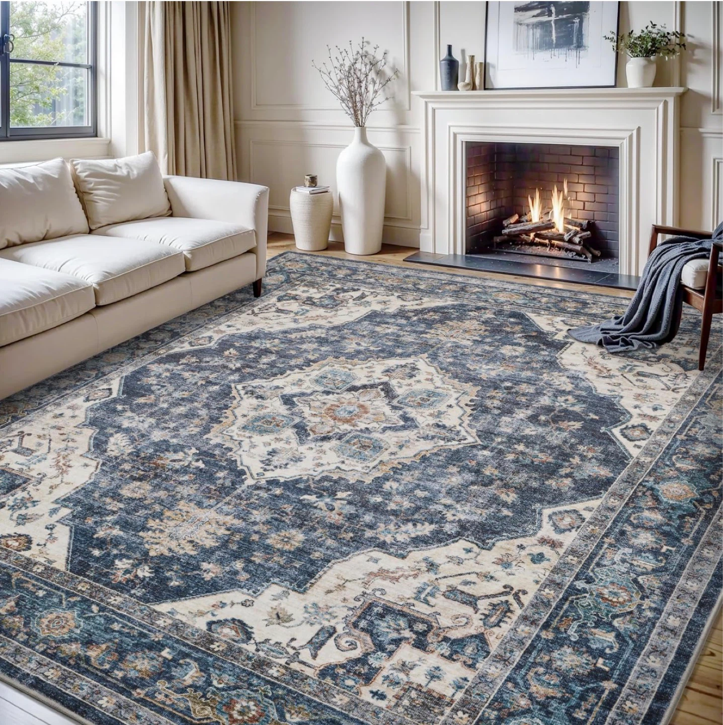 6ft x 9ft Machine Washable Area Rug