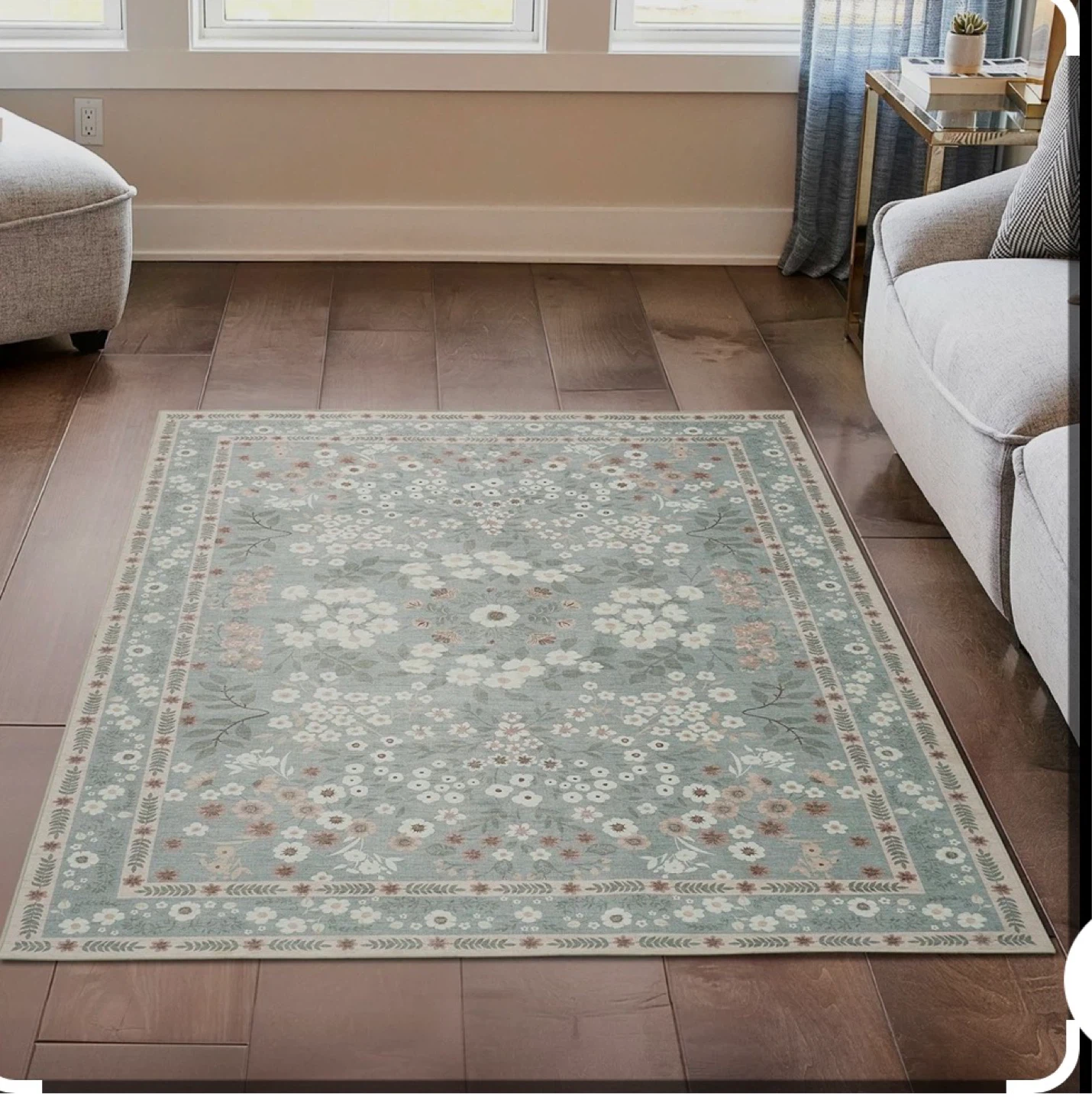 Floral Area Rug