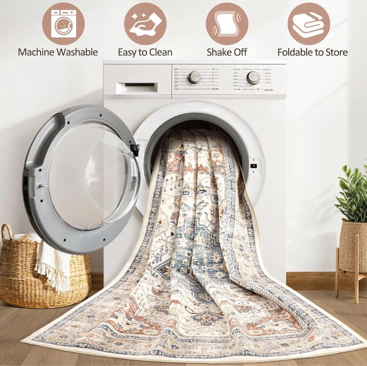 Soft Cozy Faux Wool Area Rug - photo 2