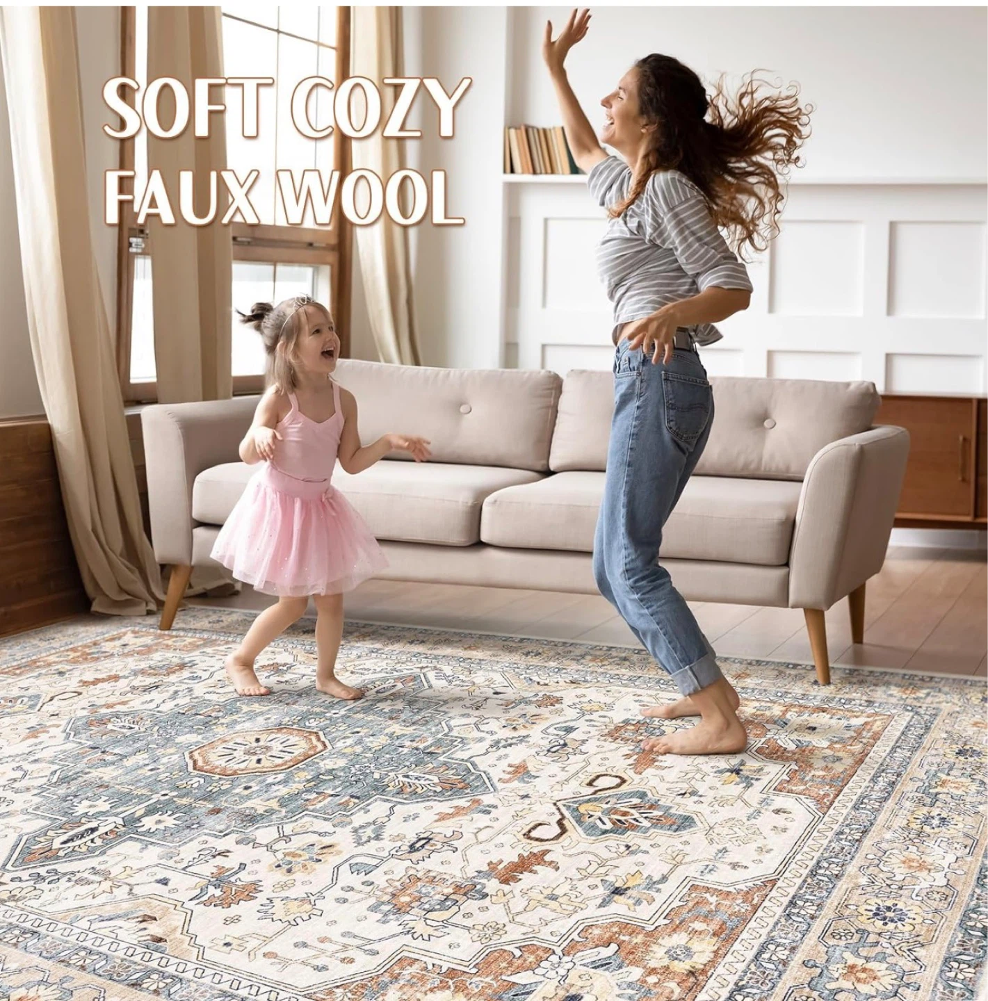 Soft Cozy Faux Wool Area Rug - photo 4