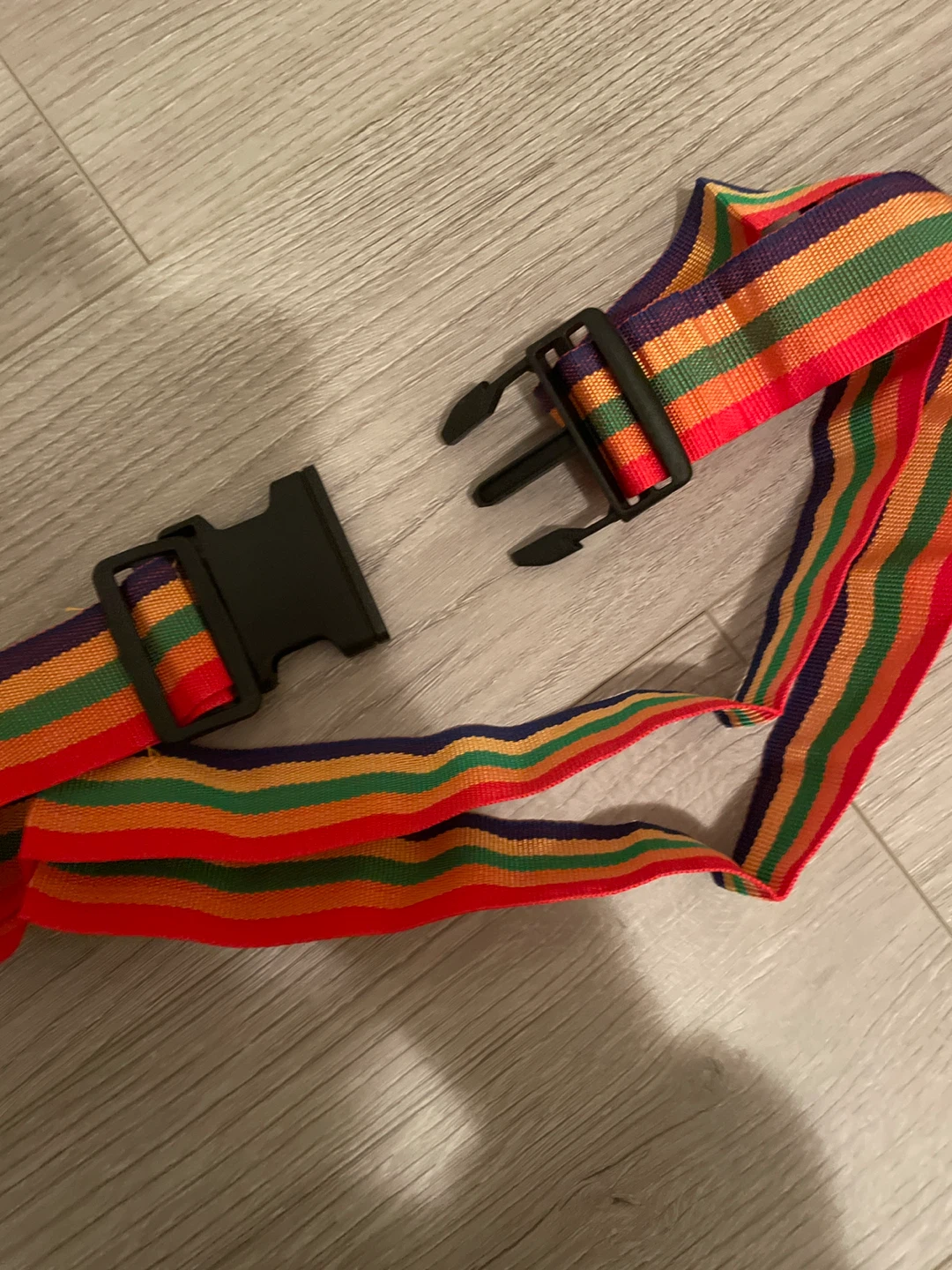 Rainbow Striped Luggage Strap - photo 2