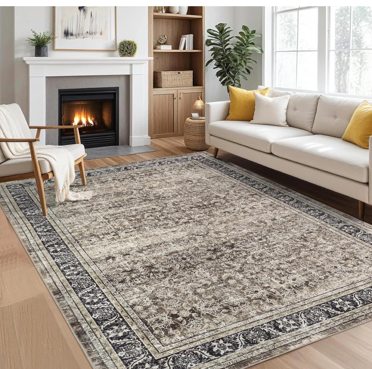 Distressed Oriental Area Rug